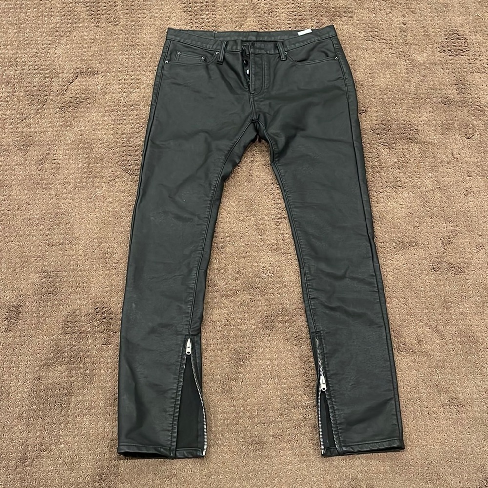 MNML Leather Jeans Sz 33